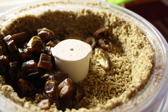 Finely process pecans, then add dates and process until well incorporated.