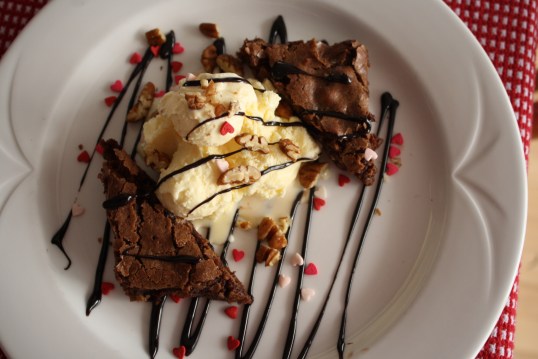 Dress it up with chocolate or caramel sauce or both